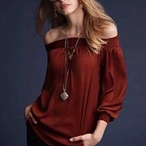 CAbi 3690 Foxy Off Shoulder Blouse Size Large